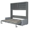 Queen Size Murphy Wall Bed With Sofa - Gray - Image 14