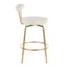 Rhonda - Glam Counter Stool (Set of 2) - Gold / Cream - Image 3