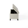 Glouster - Storage Ottoman With Leather Upholstery - Ivory - Image 12