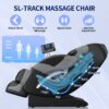 Full Body Massage Chair, Full Body Zero Gravity With 3D Massage Mechanism, 6 Auto Massage Mode, Waist And Calf Heater, Foot Roller, Bluetooth Speaker - Black - Image 4