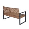 4 Piece Patio Furniture Set Outdoor Balcony Porch Garden Backyard Lawn Furniture Acacia Wood Table Top, Morden - Black And Light Brown - Image 21