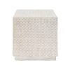Chic Modern Mgo Cube Side Table With Fluted Design - Antique Brown - Image 9