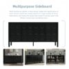 Stylish Storage Cabinet Sideboard With Unique Geometric Circle Door Design - Black - Image 4