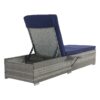 Outdoor Sofa Pe Rattan Furniture Deck Chair - Gray - Image 11