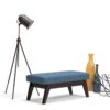 Draper - Mid Century Tufted Ottoman Bench - Denim Blue - Image 6