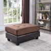 Stylish Contemporary Ottoman - Chocolate - Image 3