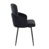 Dahlia - Contemporary Dining Chair (Set of 2) - Black / Gold - Image 3