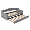 Twin Long Size Daybed With LED Belt And Trundle - Gray - Image 12