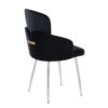 Dahlia - Contemporary Dining Chair (Set of 2) - Chrome / Black / Gold - Image 4
