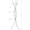 Coat Rack, Hall Tree, Free Standing, 11 Hooks, Entryway, Contemporary & Modern - White - Image 5