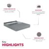 Foldable 9" Twin Size Metal Mattress Box Spring Foundation Bedroom Furniture Bed Base - Gray - Image 4