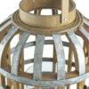 Decorative Lantern With Handle, Wooden Lantern For Indoor Outdoor, Home Garden- Silver - Image 11