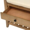 Shoe Rack With Cushioned Seat And Drawers Multipurpose Entryway Storage Bench - Old Pine - Image 8