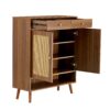 Multi Functional Modern Minimalist Shoe Cabinet Perfectly Blends Into Nordic, Japanese, And Industrial Style Homes - Walnut - Image 20