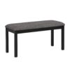 Modern 6 Piece Dining Table Set With Bench And Chairs For Dining Room Or Kitchen - Light Gray / Black - Image 8
