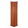 Corner Curio Cabinet With Lights, Adjustable Tempered Glass Shelves, Mirrored Back, Display Cabinet (E26 Light Bulb Not Included) - Light Walnut - Image 8