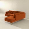 Brooke - Sectional Sofa Right Facing - Orange - Image 4