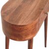 Rounded Small Console Table - Walnut - Image 6
