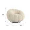 Lillie - Pumpkin Swivel Accent Chair - White - Image 7