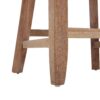 Counter Stools (Set of 2), Upholstered Counter Height Bar Stools With Comfy Back, Solid Rubber Wood Frame, Backrest, Footrest, Armless Barstools For Home Bar, Kitchen Counter - Beige / Natural - Image 15