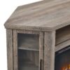 Classic Glass Door Fireplace TV Stand For TVs Up To 55" - White Oak - Image 3