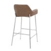 Daniella - Contemporary Fixed Height Barstool (Set of 2) - Chrome / Espresso - Image 4
