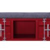 Cargo - Bench With Storage - Gray / Red - Image 3