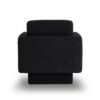 360° Modern Swivel Accent Chair Round Armchair, Thick Padded Single Lounge Sofa Upholstered Comfy - Black - Image 4