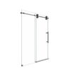 Frameless Single Sliding Shower Door Clear Tempered Glass - Matte Black - Image 14