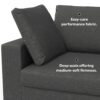 Charlie - Deep Seater Sofa - Dark Gray - Image 12
