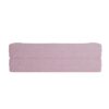 Modern Floor Sofa With 2 Pillows, Convertible Teddy Fabric Foam Filled Sleeper Sofa Bed, Full Size Folding Mattress For Living Room Guest Bed, Playroom, No Assembly Required - Pink - Image 13