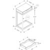 Accent Table, C - Shaped Contemporary & Modern - Brown - Image 13