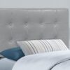 Twin Size, Bed Headboard Only, Upholstered, Transitional - Gray - Image 3
