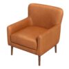 Claire - Genuine Leather Lounge Chair - Tan - Image 2