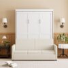 Full Size Murphy Wall Bed With Cushion - White - Image 12