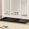 Wooden Dog Crate Furniture With Divider And Storage - White - Image 15