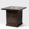 28" Propane Gas Fire Pit Table, 50000 Btu Square Steel Fire Pit For Outside Patio Deck Garden Courtyard - Brown - Image 4