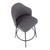 Ahoy - Contemporary Fixed Height Counter Stool (Set of 2) - Black / Gray - Image 6