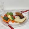 Designer Swirl 12" Acrylic Dinner Plates (Set of 4) Crystal Clear Reusable Unbreakable Plates - Clear - Image 2