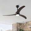 Ceiling Fan, Indoor Outdoor Ceiling Fan With Light With Remote Control, Noiseless Reversible Motor, 6 Speed, 3 Color, For Patio Living Room, Bedroom, Office, Indoor - Matte Black - Image 6