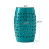 Lilac - Modern Side Table With Iron Cut Design - Teal - Image 3