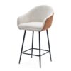 Modern Style Counter Height Bar Stools, With Comfortable Upholstery, Durable Metal Legs Ensure Stability - Brown - Image 7