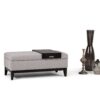 Oregon - Storage Ottoman Bench With Tray - Cloud Gray - Image 10