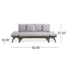 Outdoor Expandable Daybed With Water Resistant Cushion - Gray - Image 9