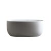 Freestanding Bathtub Resin Stone Soaking Bathtub Solid Surface Modern Tubs With Overflow And Pop-Up Drain - Matte White - Image 6