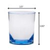 Halo - Oval Acrylic Glasses (Set of 4) Dof 12Oz, Bpa Free Plastic Drinkware, Shatterproof Water Tumblers - Blue - Image 2