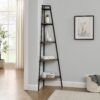 Modern Industrial Corner Bookshelf - Rustic Oak - Image 5