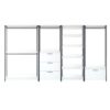 Fiona - Freestanding Walk In Wood Closet System & Metal Frame Durable Storage Solution Melamine - White - Image 4