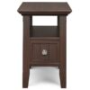 Acadian - Narrow Side Table With Drawer - Brown - Image 2