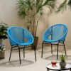 Modern Nusa Chair Outdoor Seating Woven Rope - Blue - Image 4